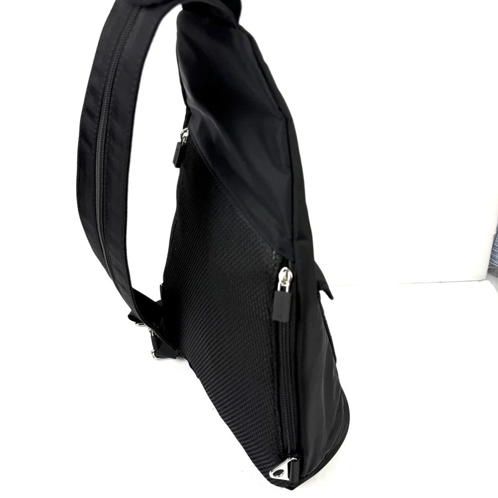 IHKWIP Convertible Sling Bag Backpack Black Nylon Travel Brand New